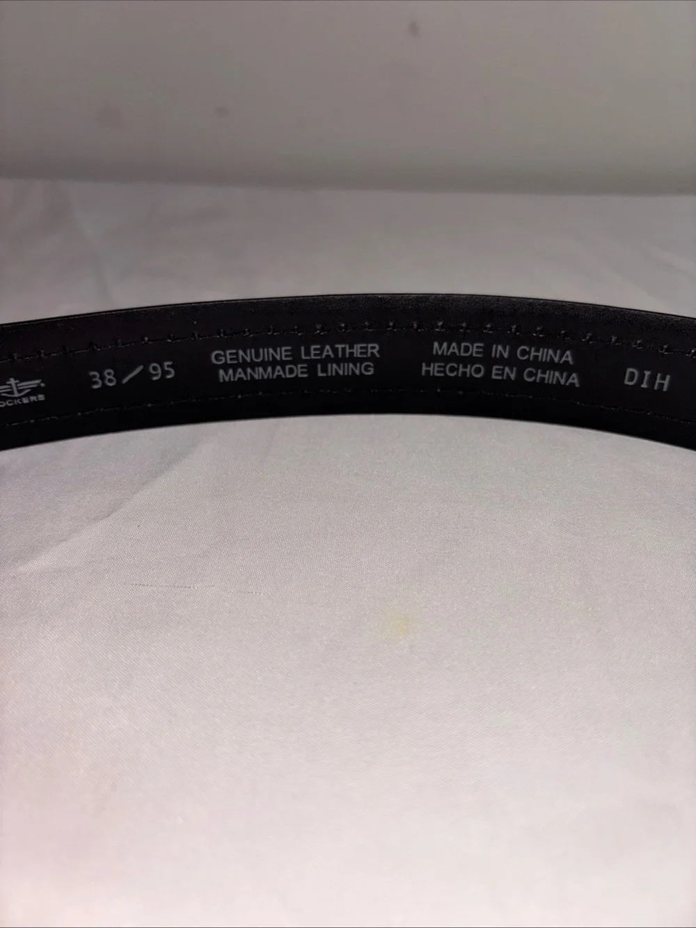 Dockers Classic Black Leather Belt with Gold Buckle. 888